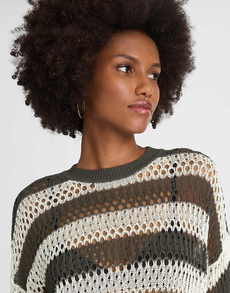 Relaxed Open-Stitch Sweater Tee | Madewell
