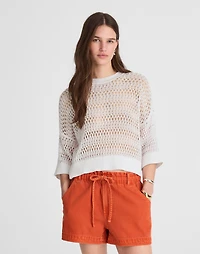 Relaxed Open-Stitch Sweater Tee | Madewell