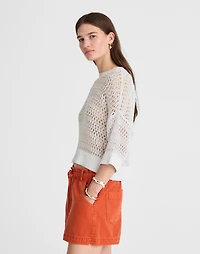 Relaxed Open-Stitch Sweater Tee | Madewell