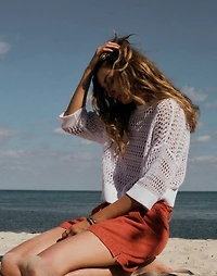 Relaxed Open-Stitch Sweater Tee | Madewell