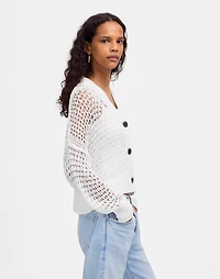 Open-Stitch V-Neck Cardigan | Madewell