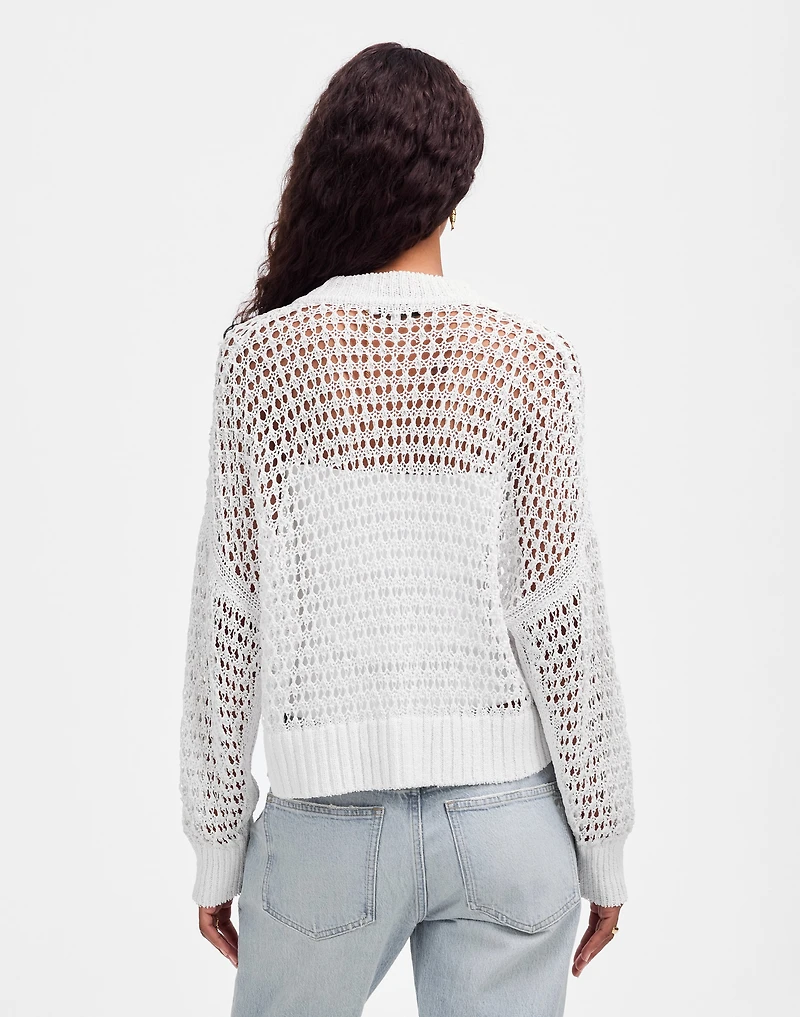 Open-Stitch V-Neck Cardigan | Madewell