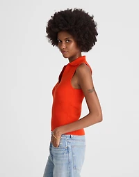 Cotton Johnny-Collar Sweater Tank | Madewell