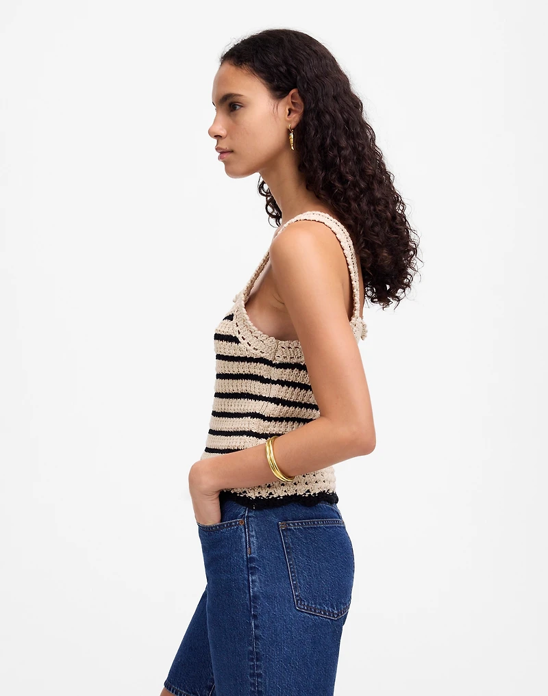 Crochet-Stitch Cotton Sweater Tank | Madewell