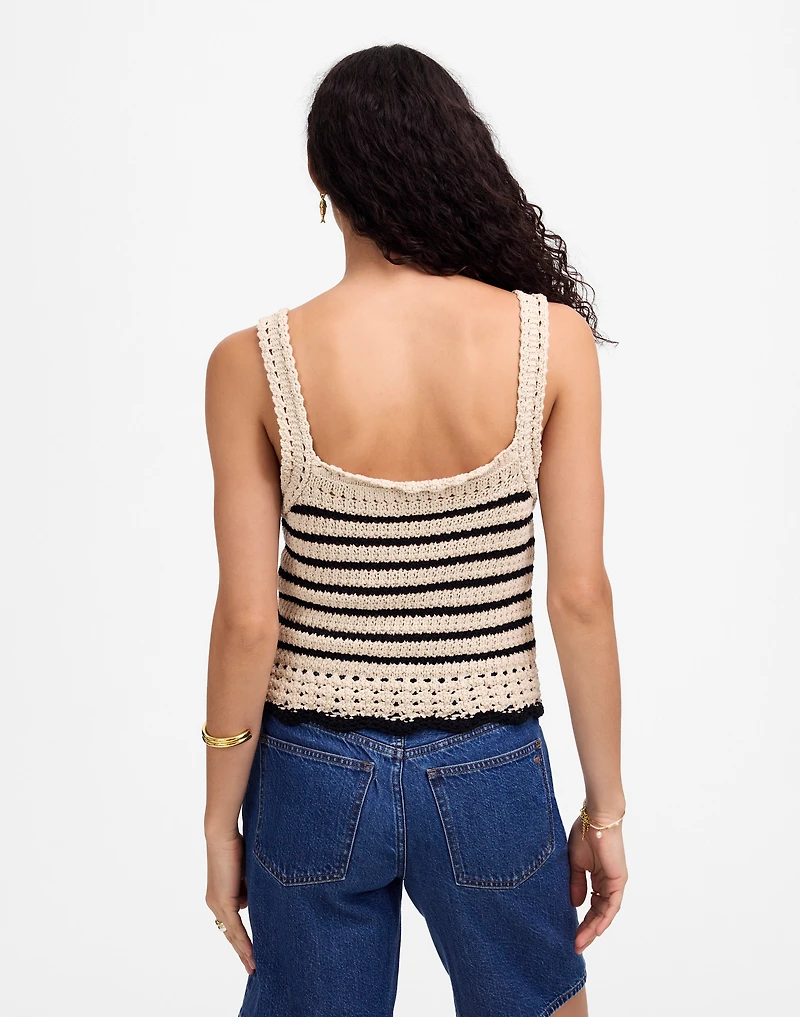 Crochet-Stitch Cotton Sweater Tank | Madewell