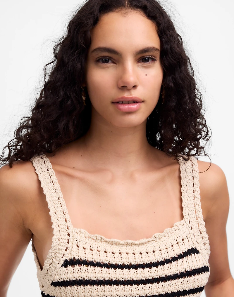 Crochet-Stitch Cotton Sweater Tank | Madewell