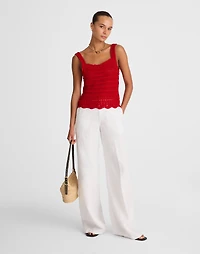 Crochet-Stitch Cotton Sweater Tank | Madewell