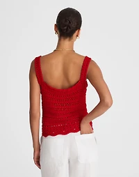 Crochet-Stitch Cotton Sweater Tank | Madewell
