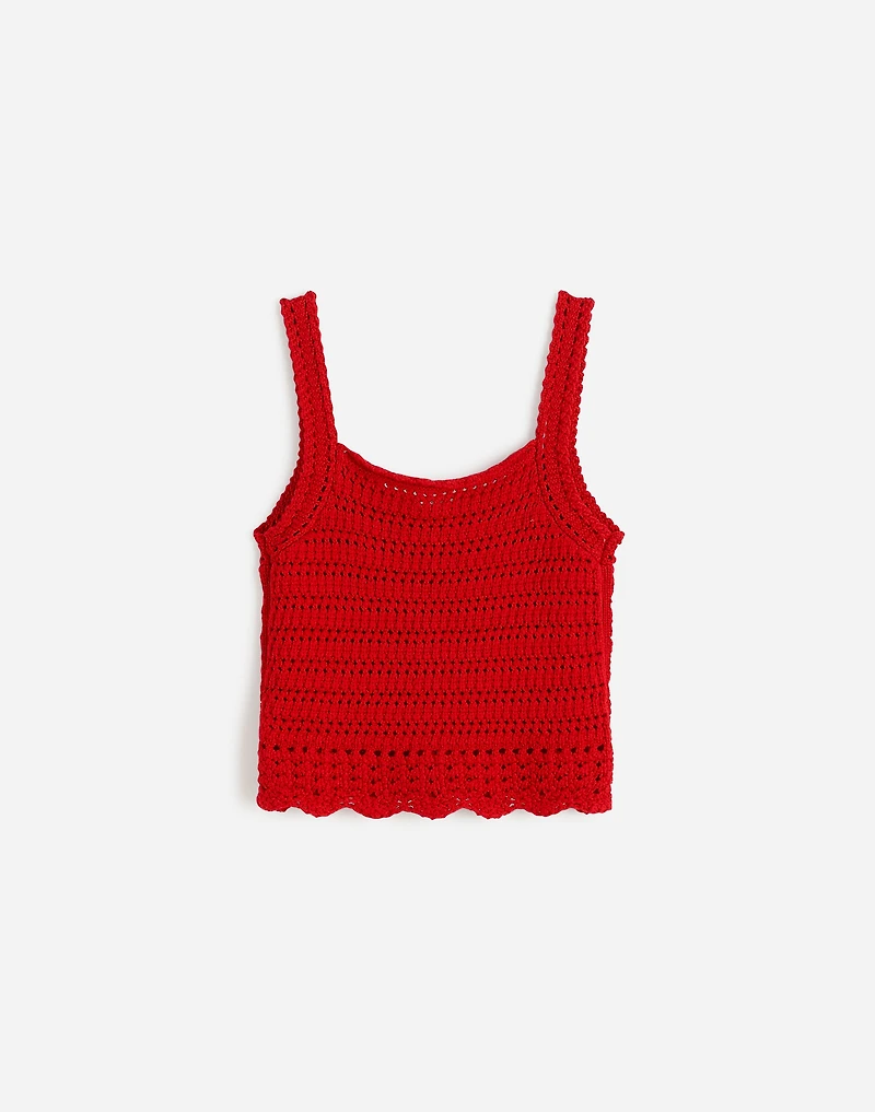Crochet-Stitch Cotton Sweater Tank | Madewell