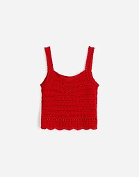 Crochet-Stitch Cotton Sweater Tank | Madewell