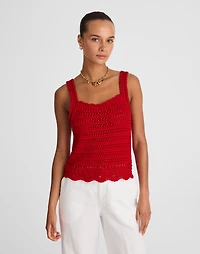 Crochet-Stitch Cotton Sweater Tank | Madewell