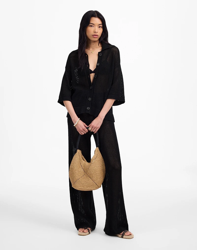 Open-Stitch Button-Front Cardigan | Madewell