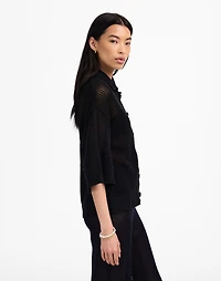 Open-Stitch Button-Front Cardigan | Madewell