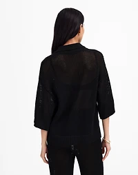 Open-Stitch Button-Front Cardigan | Madewell