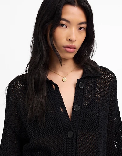 Open-Stitch Button-Front Cardigan | Madewell