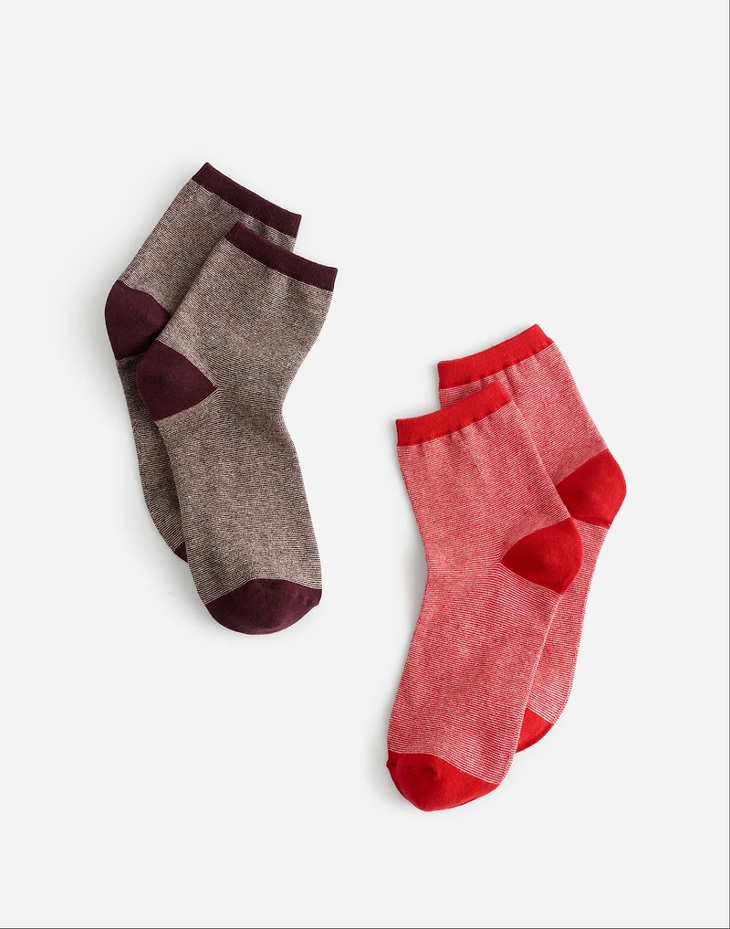 Two-Pack Striped Ankle Socks | Madewell