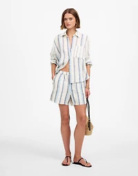 Curved Hem Pull-On Shorts 100% Linen | Madewell