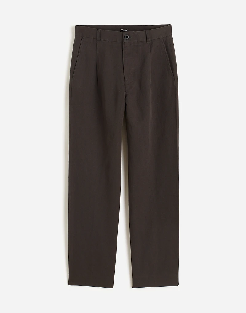 Pleated Trousers Cotton-Linen Blend | Madewell