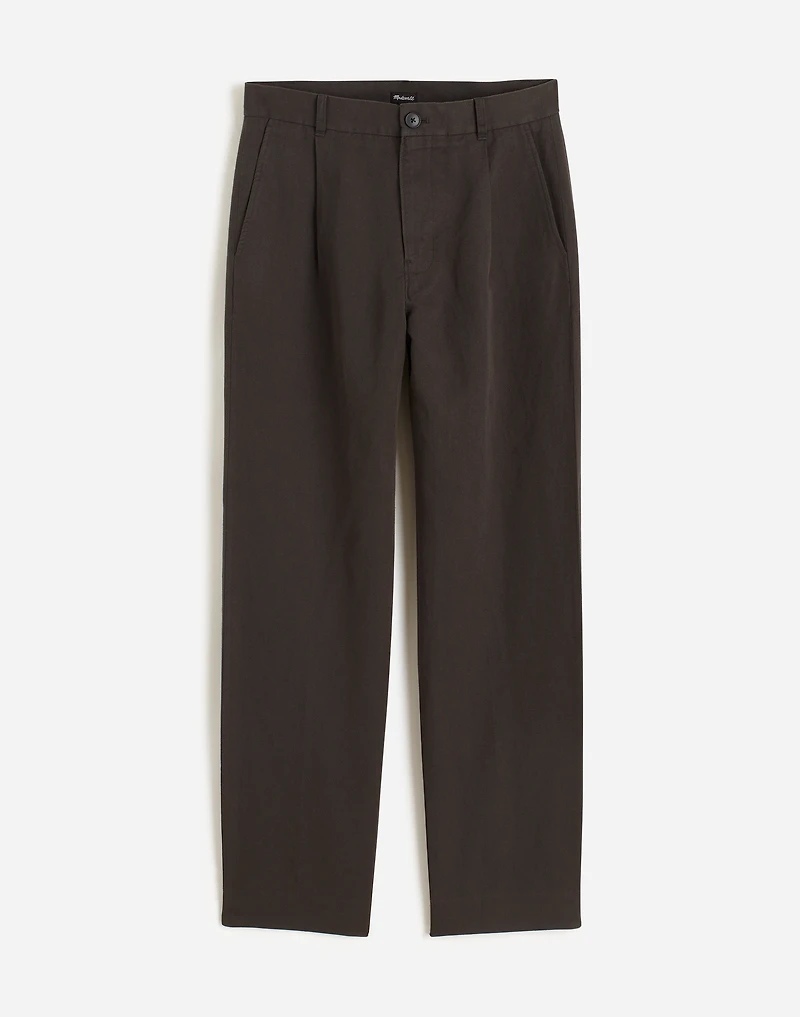 Pleated Trousers Cotton-Linen Blend | Madewell