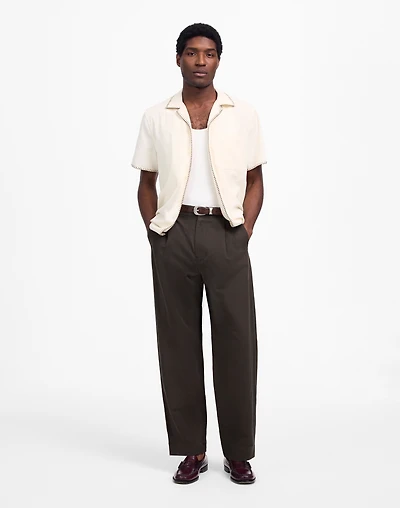 Pleated Trousers Cotton-Linen Blend | Madewell
