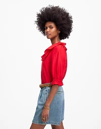 Pleated Trouser Short Robertson Wash: Airy Denim Edition | Madewell
