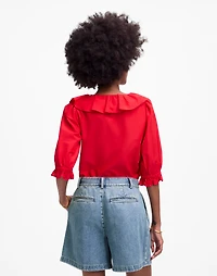 Pleated Trouser Short Robertson Wash: Airy Denim Edition | Madewell