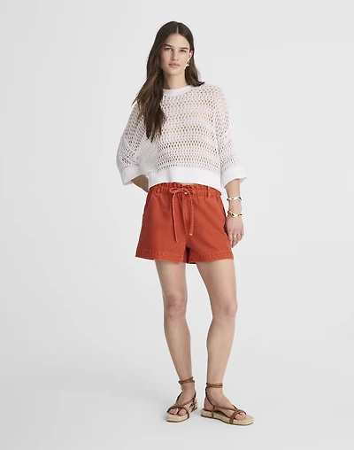 Tie-Waist Shorts Garment Dye: Airy Denim Edition | Madewell