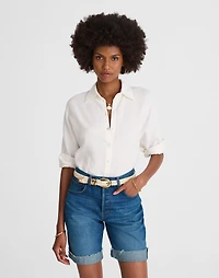 Long Baggy Cuffed Jean Shorts Mifflin Wash | Madewell