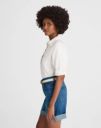 Long Baggy Cuffed Jean Shorts Mifflin Wash | Madewell