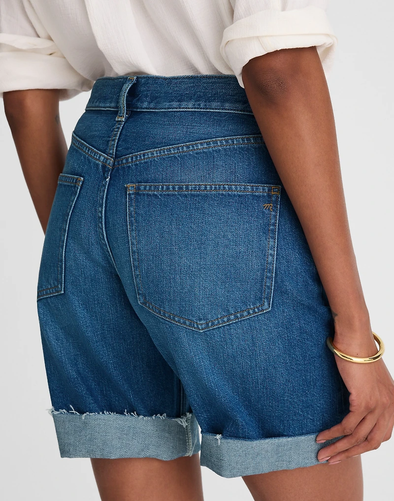 Long Baggy Cuffed Jean Shorts Mifflin Wash | Madewell