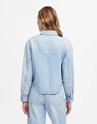 Cropped Shirt Jacket Foster Wash: Airy Denim Edition | Madewell