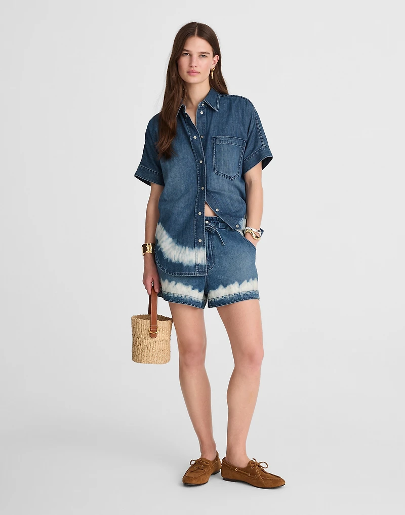 Shibori Denim Short-Sleeve Shirt | Madewell