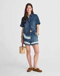 Shibori Denim Short-Sleeve Shirt | Madewell