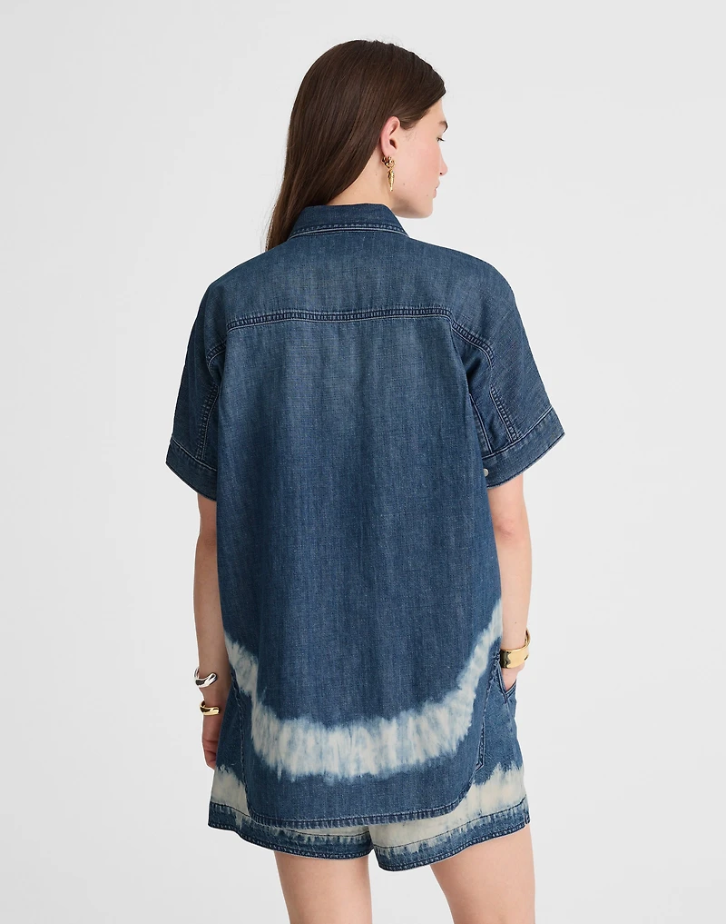 Shibori Denim Short-Sleeve Shirt | Madewell
