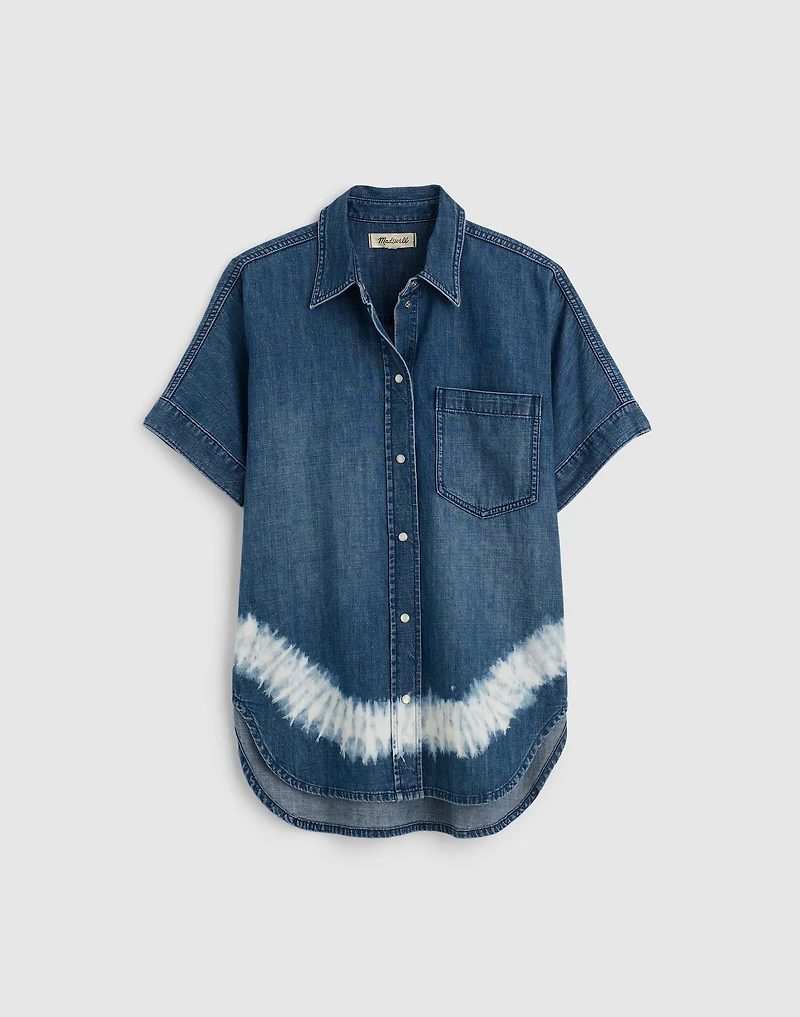 Shibori Denim Short-Sleeve Shirt | Madewell
