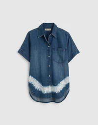 Shibori Denim Short-Sleeve Shirt | Madewell