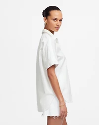 Denim Short-Sleeve Shirt Pure White | Madewell
