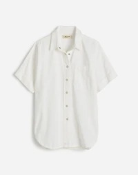 Denim Short-Sleeve Shirt Pure White | Madewell