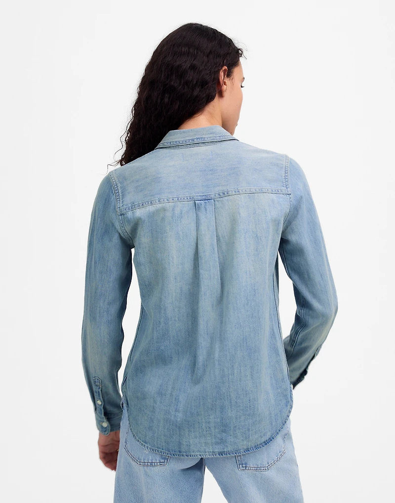Shrunken Denim Shirt Kelleyville Wash | Madewell