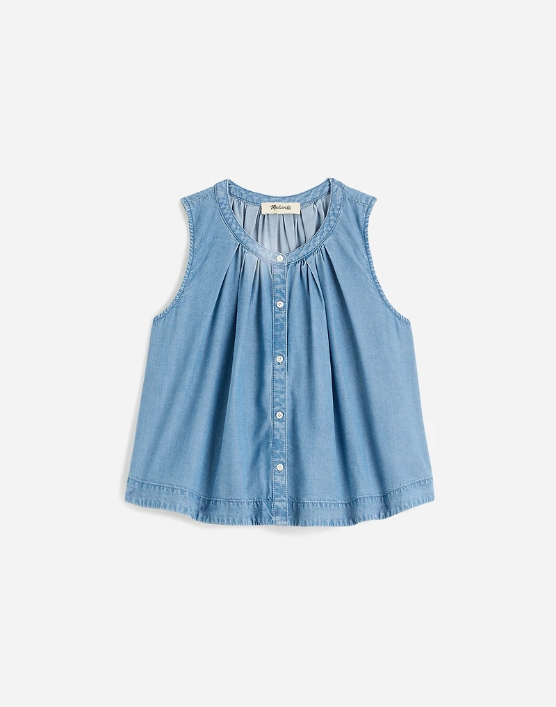 Button-Front Tank Ashbury Wash: Airy Denim Edition | Madewell