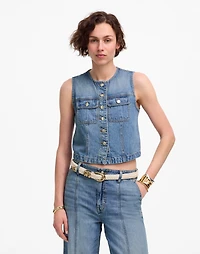 Cropped Denim Vest: Airy Edition | Madewell