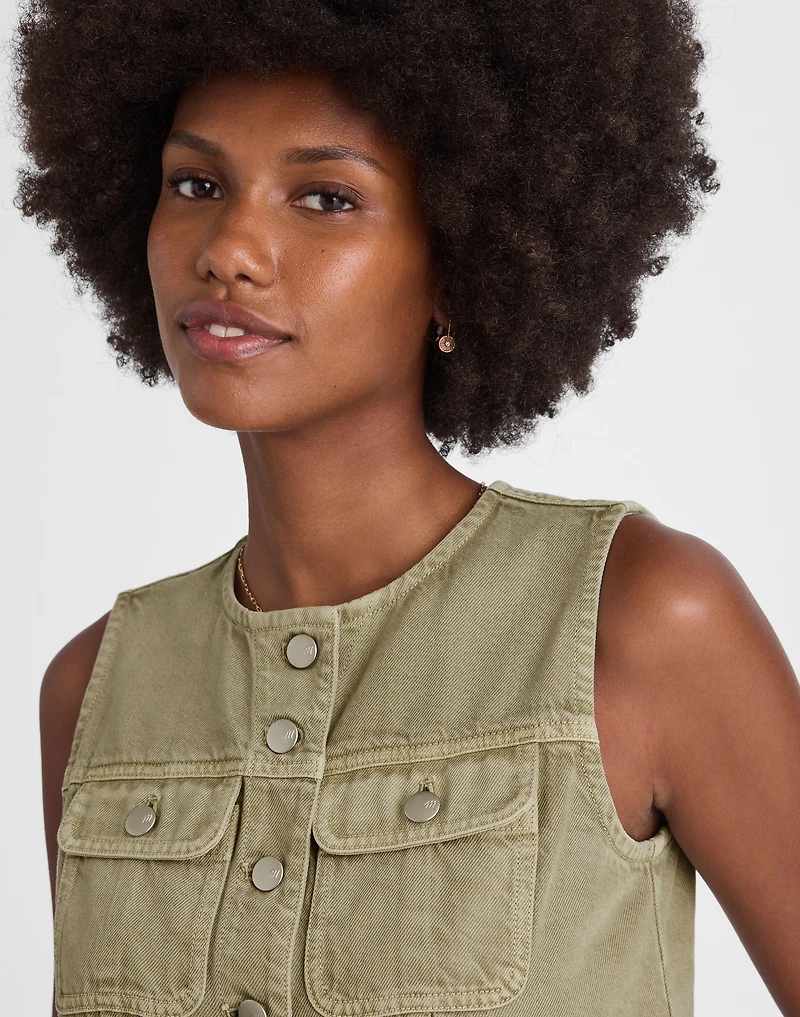 Cropped Denim Vest: Airy Edition | Madewell