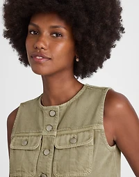 Cropped Denim Vest: Airy Edition | Madewell