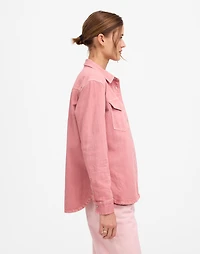 Oversized Western Shirt in Garment-Dyed Denim | Madewell