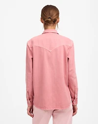Oversized Western Shirt in Garment-Dyed Denim | Madewell