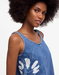 Denim Scoopneck Mini Dress | Madewell