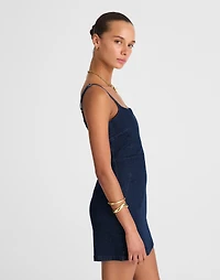Denim Squareneck Romper Briant Wash | Madewell