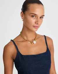 Denim Squareneck Romper Briant Wash | Madewell