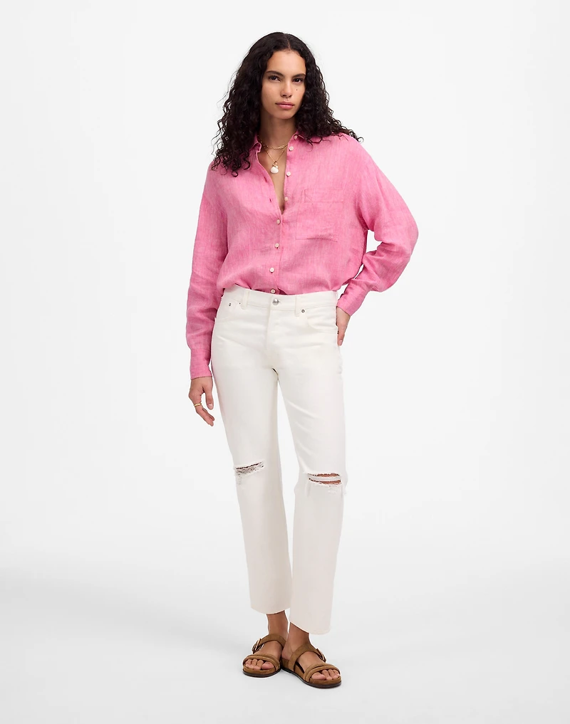 Linen Oversized Button-Up Shirt | Madewell