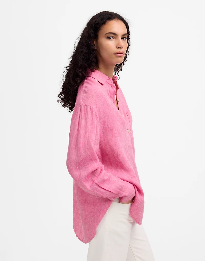 Linen Oversized Button-Up Shirt | Madewell